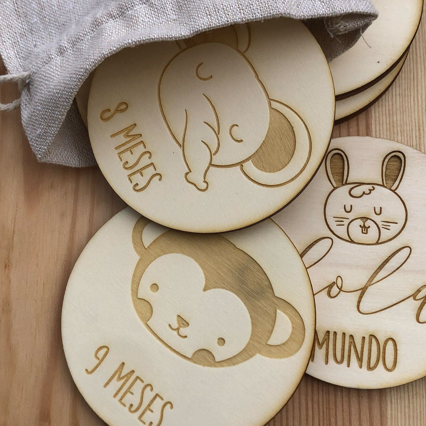 Placas cumple meses animales