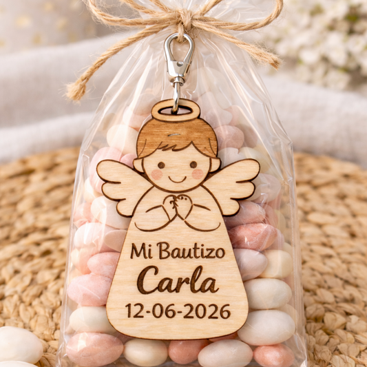 Llavero angelito personalizado