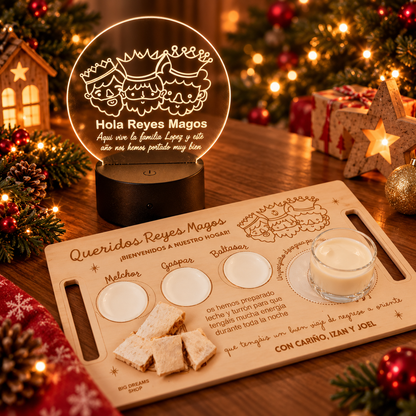 Pack Navidad: Lámpara LED + Bandeja personalizada