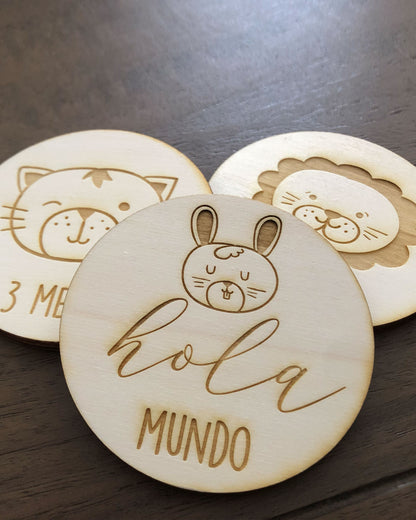 Placas cumple meses animales