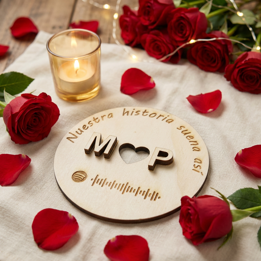 Imán Madera "Spotify "