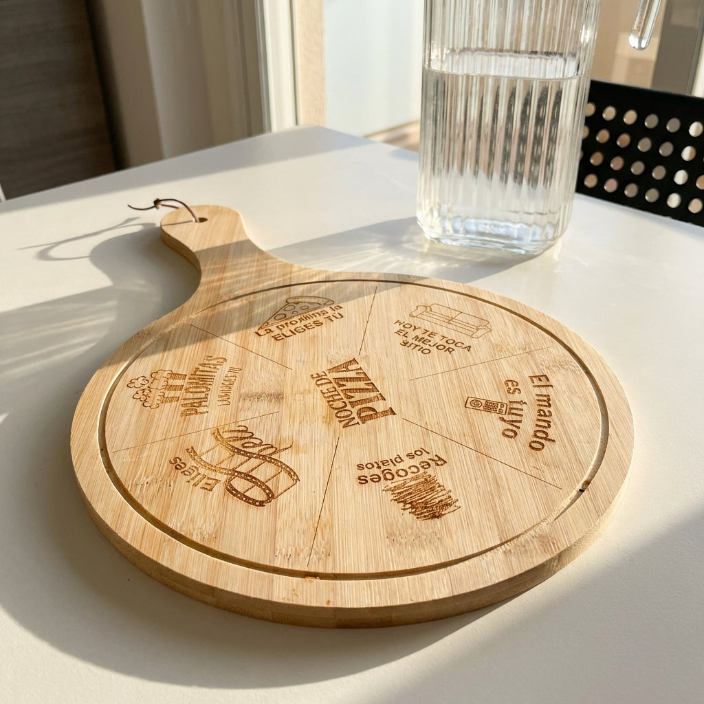 🍕 Tabla Pizza  y Peli personalizada