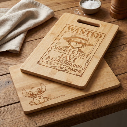 Tabla de bambú personalizada