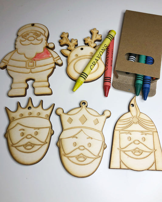Pack 3 Reyes Magos y Papá Noel Y Reno